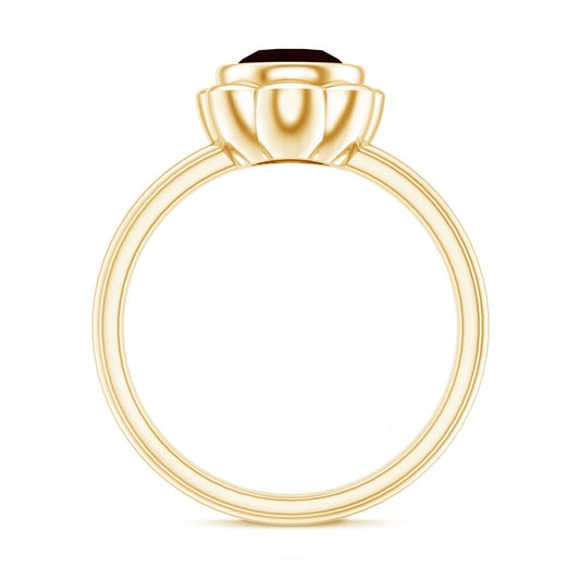 1.7 Carat Round Cut Garnet Flower Engagement Ring for Women