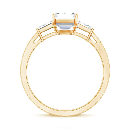 2 CT Lab Grown Diamond Emerald Cut Engagement Ring