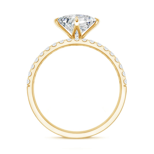 Princess Cut Lab Grown Diamond Ring With Wedding Band