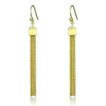 Gold Brass Crystal Earrings – Elegant & Lightweight – Femstylo