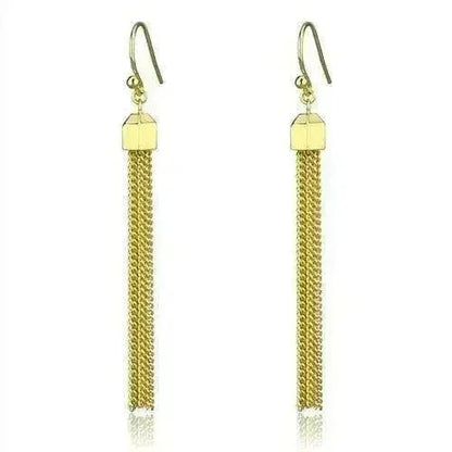 Gold Brass Crystal Earrings – Elegant & Lightweight – Femstylo
