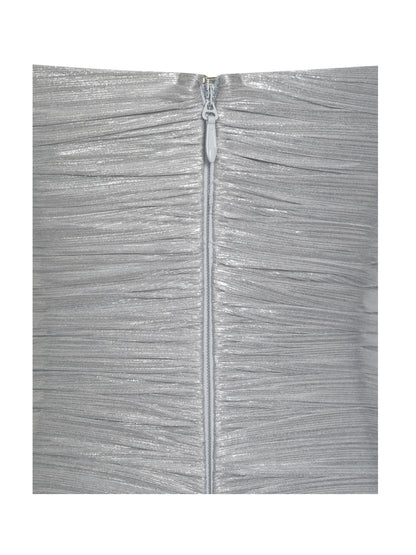 Palmer Silver Glitter Drop Waist Maxi Dress