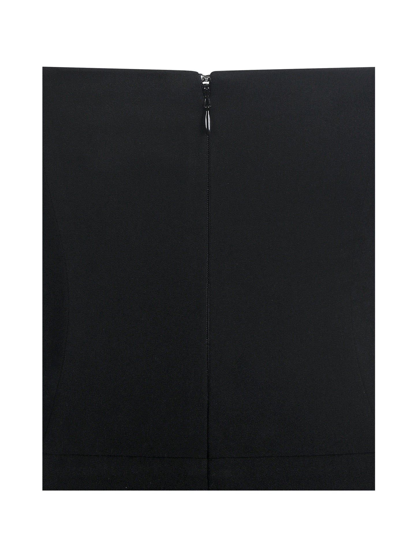 Saige Black Mermaid Midi Dress with Ivory Bow Bustline