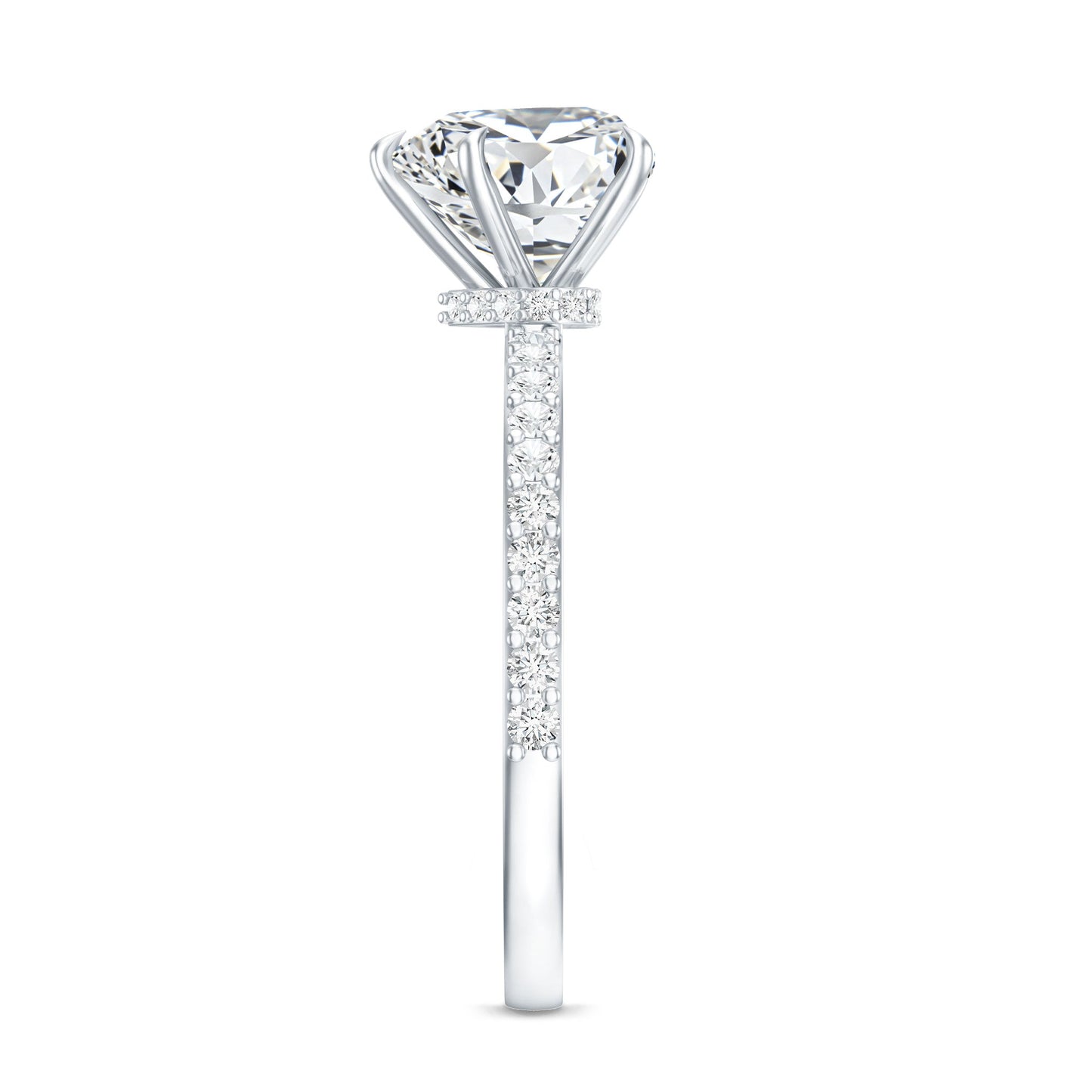2 Carat Lab Grown Diamond Heart Engagement Ring for Her