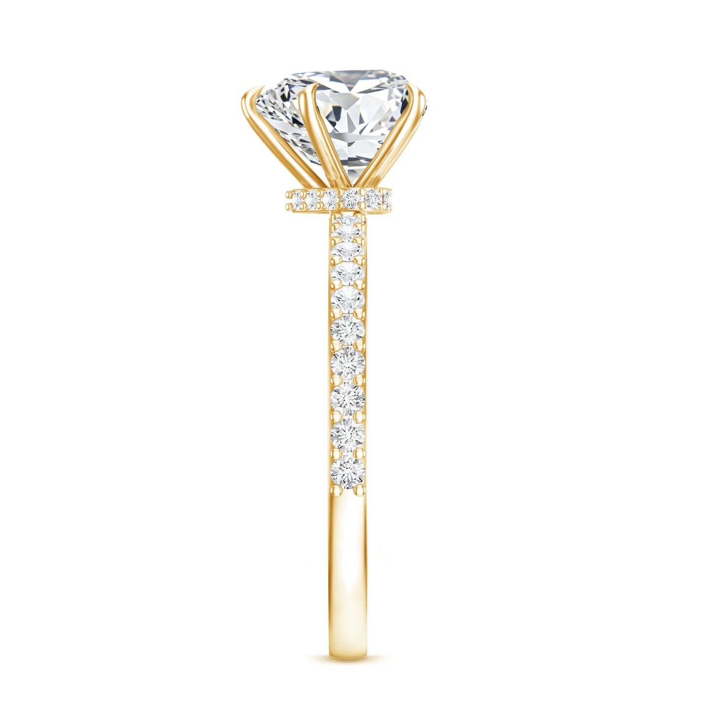 2 Carat Lab Grown Diamond Heart Engagement Ring for Her