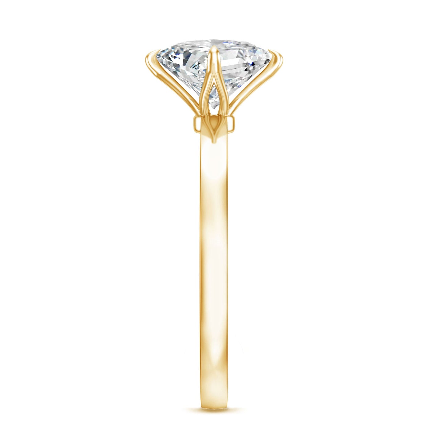 1.25 CT Princess Cut Lab Grown Diamond Solitaire Engagement Ring