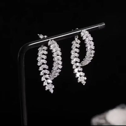 Elegant Crystal Drop Earrings for Bridal - Fashion Dangle Jewelry | Femstylo