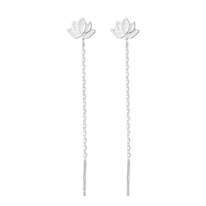 925 Silver Earring For Women Long Tassel Earrings Ear Line pendientes Fashion Zircon Star Drop Earrings