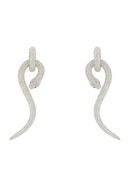 Anaconda Snake Drop Earrings | Sterling Silver Animal Jewelry -Femstylo