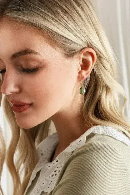 Glass Stone Earring Set - Nickel-Free Danglers | Femstylo